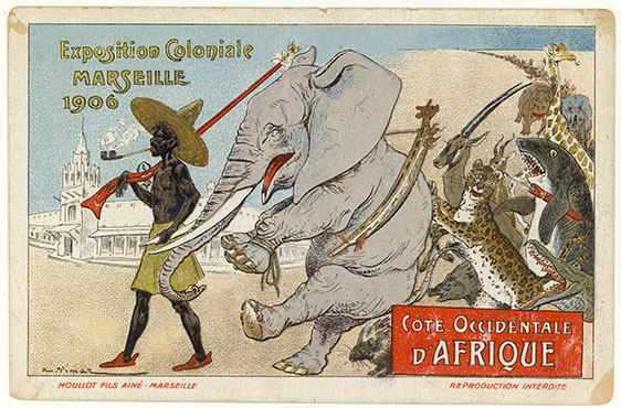 Auguste Vimar, cartes postales publicitaires pour l’Exposition coloniale de 1906, section Madagascar et Afrique occidentale (AMM, 39 Fi 243 et 244)